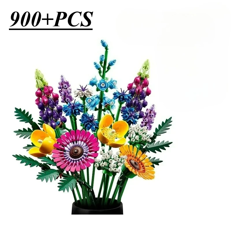 Beautiful Bouquet Home Decoration Accessories Compatible 10313 Building Blocks Bricks Creative Plant Girlfriends Toys Gifts