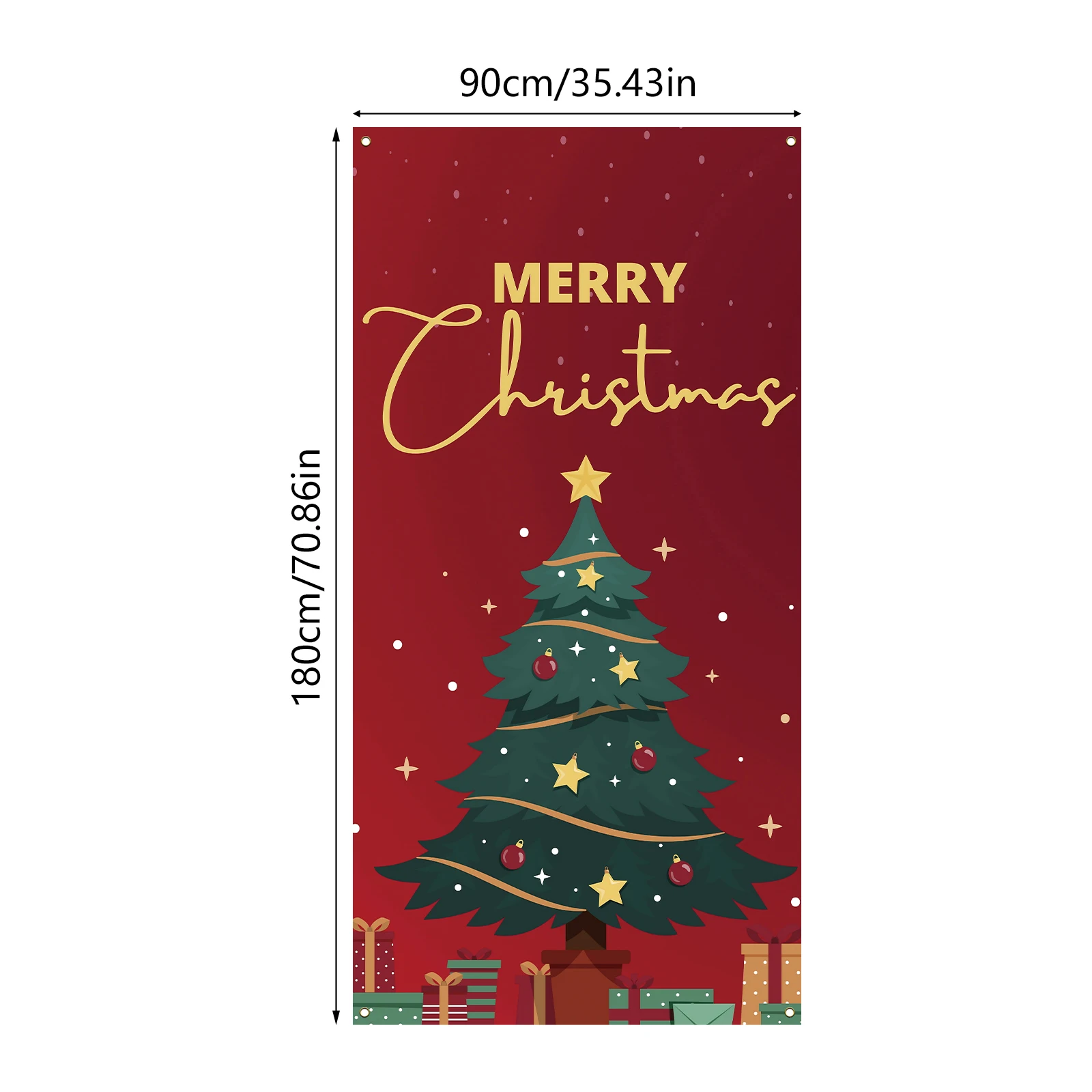 Santa Claus Door Frame Banner - Merry Christmas and Happy New Year Polyester Decoration, Indoor and Outdoor Festival Party Suppl