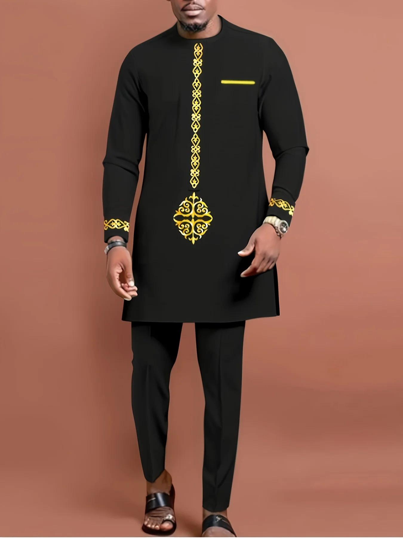 2024 Stylish African Wear for Men - Fashionable Dashiki Outfits and Pants with Unique Patterns and Traditional Style