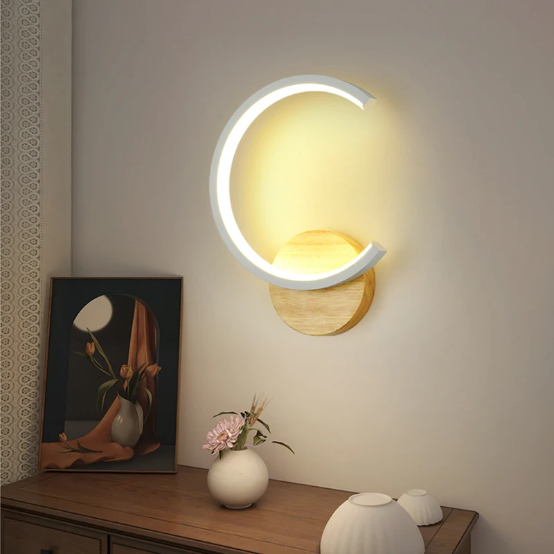 Nordic LED Wall Lamp Interior Lighting Fixture Living Bedroom Bedside Sofa Corridor Modern Home Decoration Wall Light Sconces