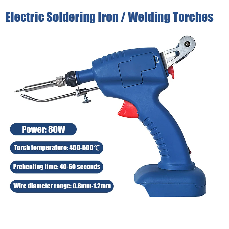 

80W Electric Welding Torches Internal Heating Handheld Soldering Iron 450-500℃ Automatically Send Tin Gun Welding Repair Tools