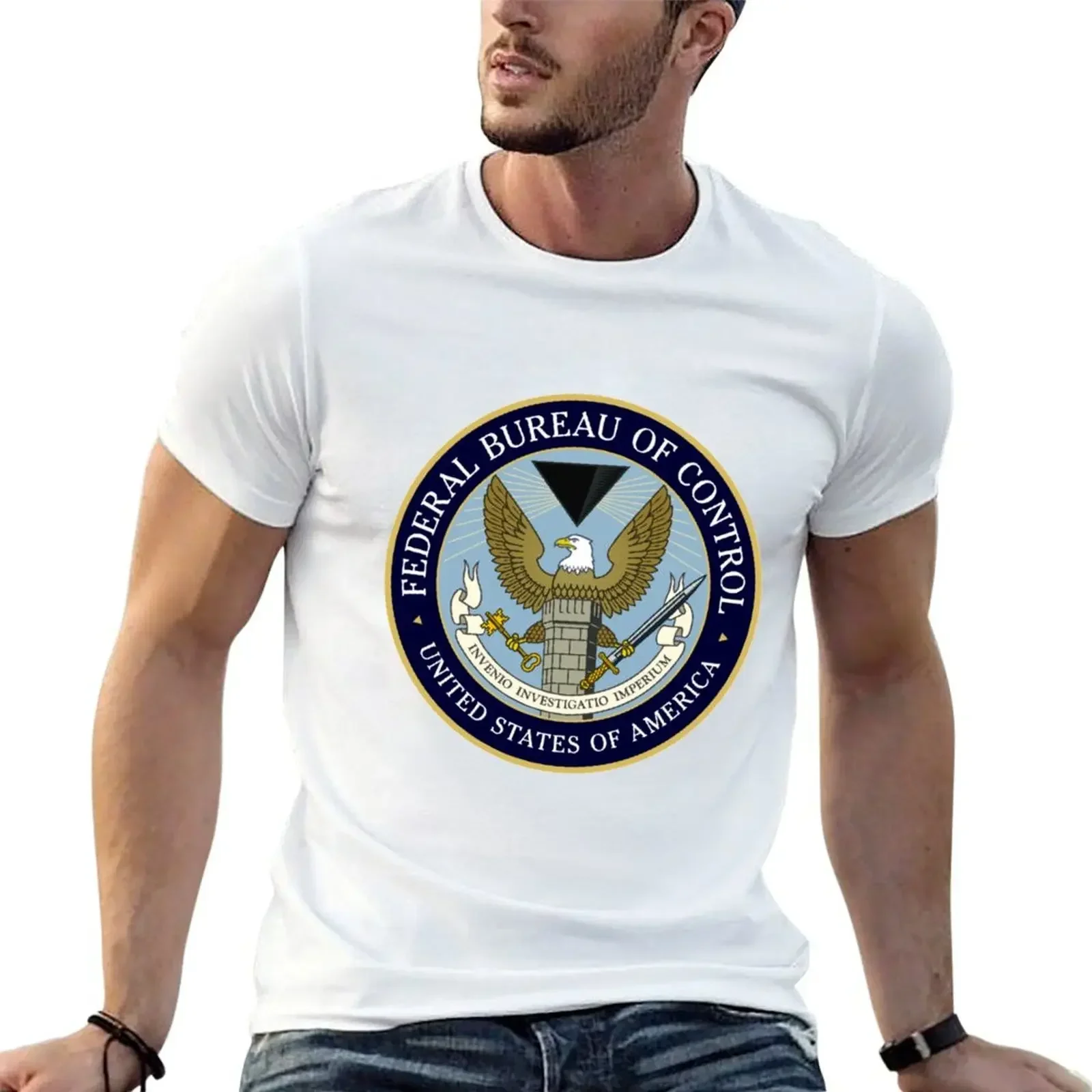 FBC - Federal Bureau of Control T-Shirt summer top basketball graphic tees vintage anime shirt Men's clothing