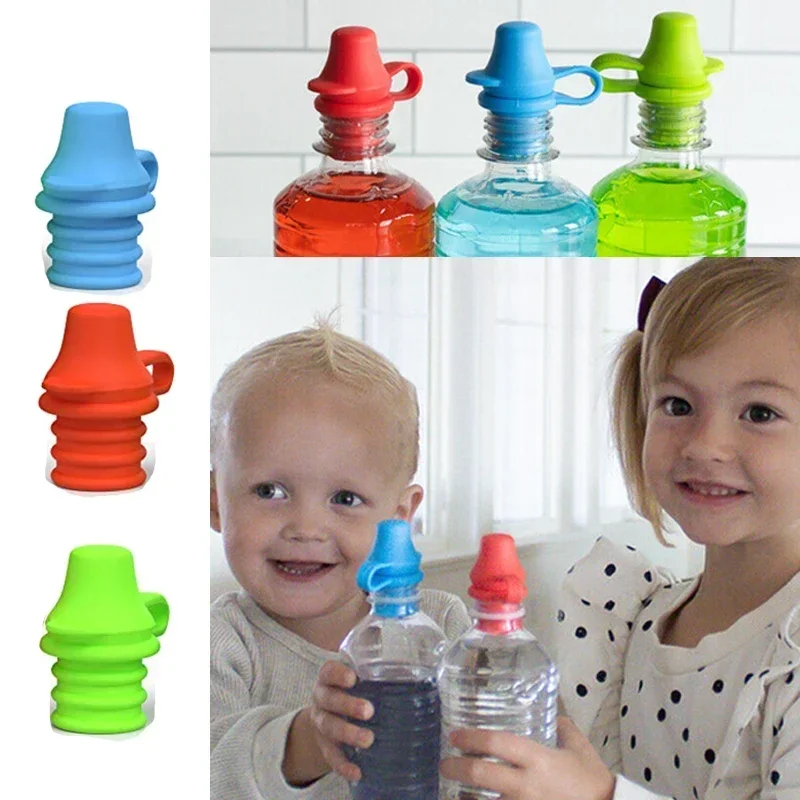 Kids No Spill Choke Water Bottle Cup Adapter with Tube Drinking Straw for Baby Drink Feeder Water Leak Proof Bottle Cap