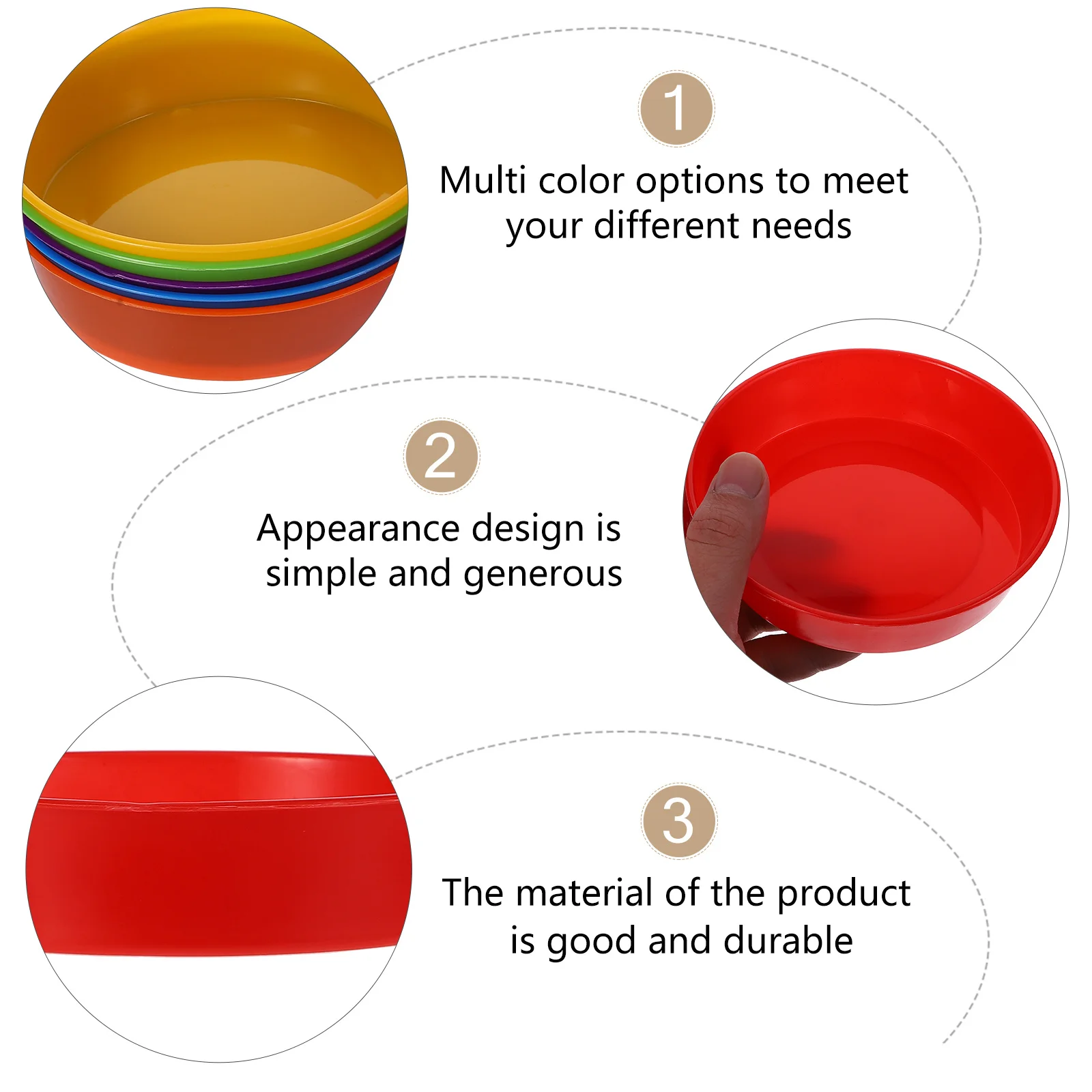 

1Set Paint Palette Plastic Tray Durable Art Supplies Color Mixing Board for Beginners Students Kids Drawing Stationery