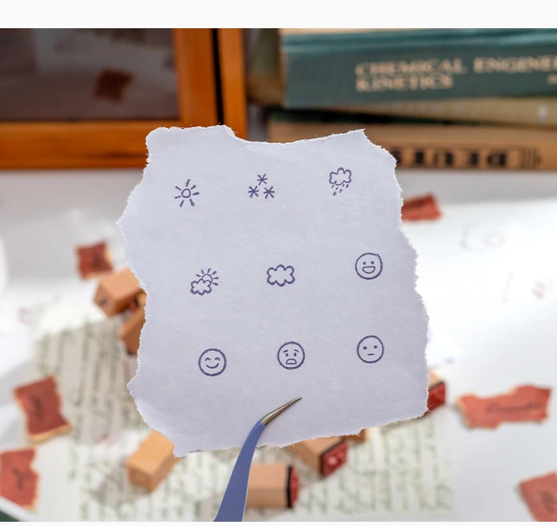 Journal GO Niedlicher Planer DIY Stempelset mit Zahlen und Monaten aus Holz für Collage, Junk Journal, Scrapbooking, DIY-Kartenherstellung, Bastelstempel – Detail 10