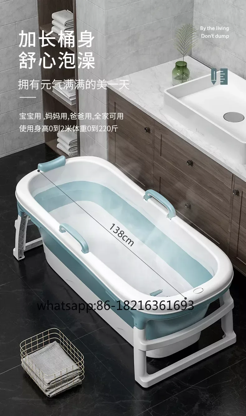 

Household Folding Plastic Bathtubs for Adults Large Size Bathtubs for Sitting and Lying