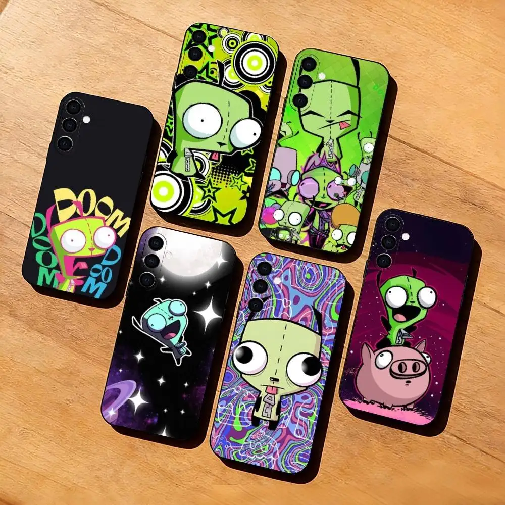 Dark animation I-Invader Z-Zim  Phone Case Black Silicone Soft For Samsung Galaxy A73,A72,A71,A70,A53,A52,A51