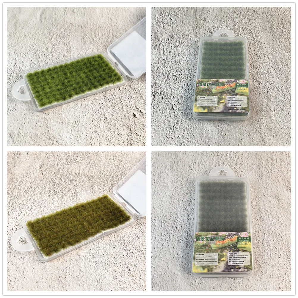 مع لاصق خلفي DIY صغير للمناظر الطبيعية الصغيرة العشب معنقدة نموذج المناظر الطبيعية طاولة الرمل بناء الديكور محاكاة ديوراما