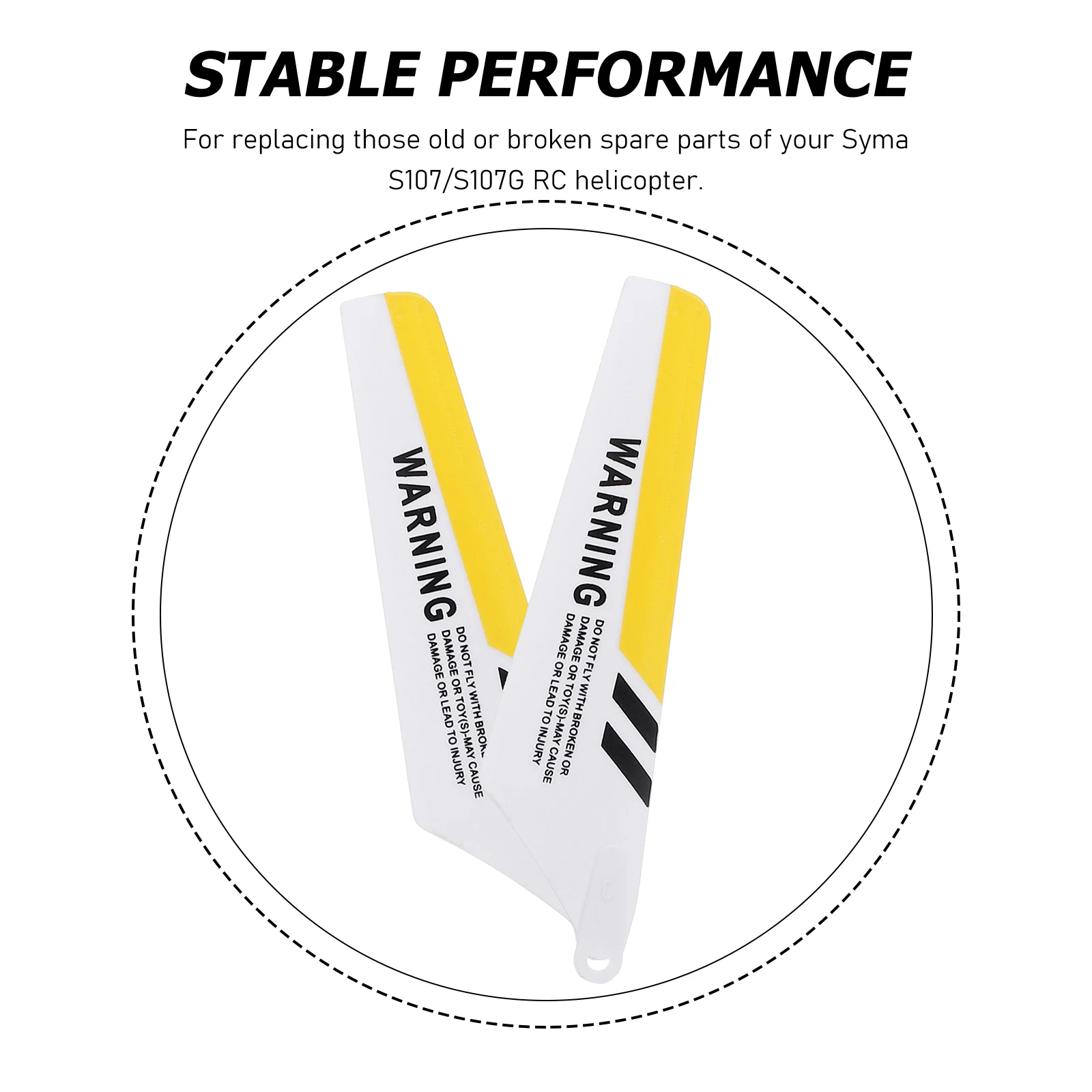 Zestaw części zamiennych do helikoptera S107G, żółty ABS, pełny zestaw akcesoriów, śmigła S107G, klamry, drążek