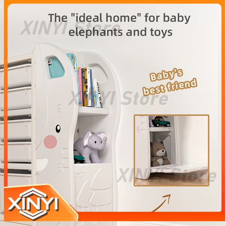 Multifunction Baby Indoor Bookshelf Plastic Storage Box Cabinet for Children Toys Storage Book Shelf Bookcase Kids Furniture