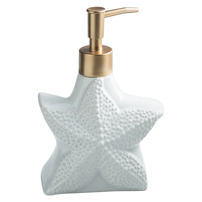 European Ocean Starfish Bathroom Accessories Household Starfish Ceramic Wash Cup Soap Dispenser Soap Dish Bathroom Organizer New