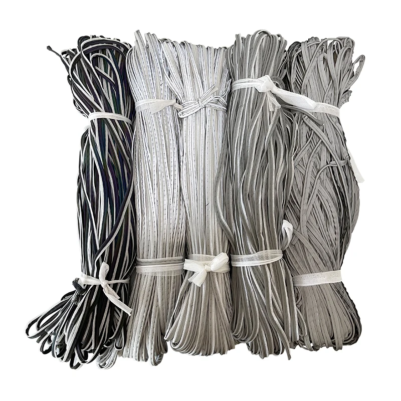 VOOFENG 100 Meters High Silver Reflective Fabric Piping Webbing Ribbon with Edge Braid Trim Tape Sewn on Clothes Bags Shoes