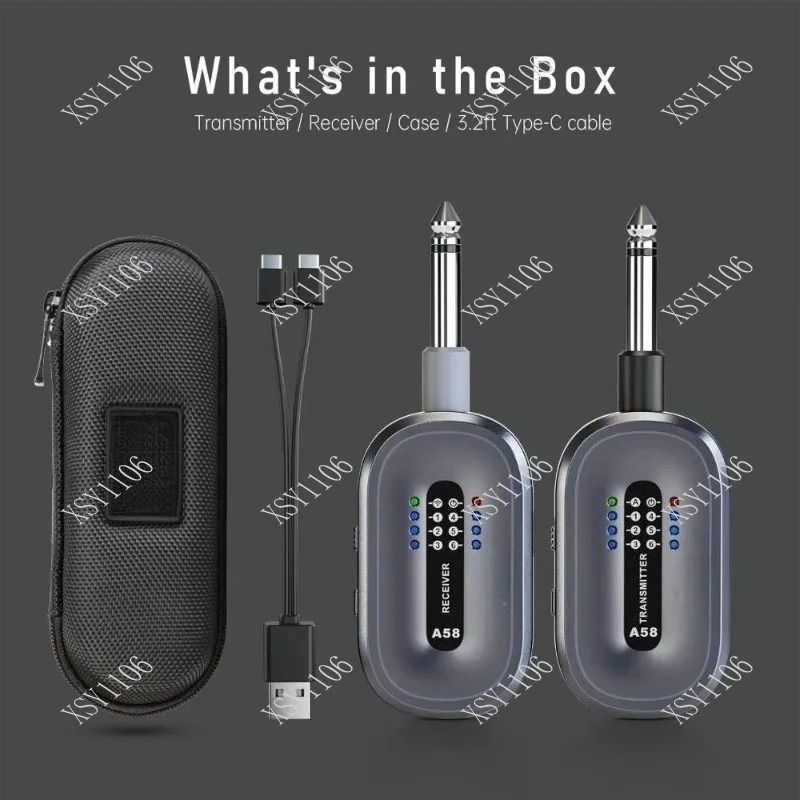5.8GHz Wireless Guitar Transmitter Receiver Electric Acoustic Bass Guitars Active Passive Pickup Accessory