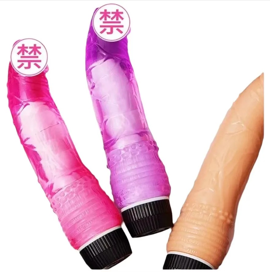 Realistic Dildo Vibrator – TPE Jelly Penis Design, Vibrating Vagina Massager for Female Clitoral Stimulation, Female Masturbator