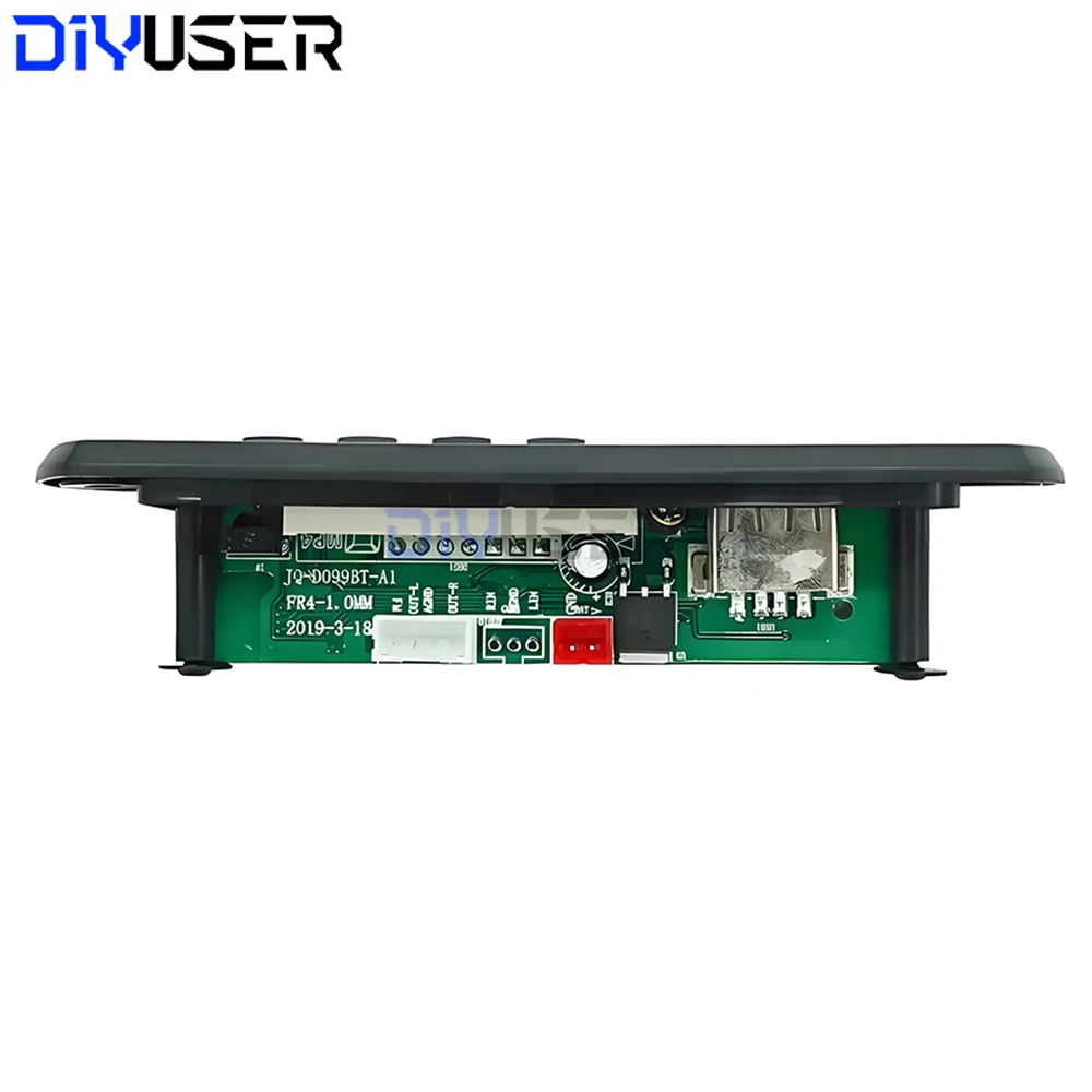 Bluetooth 5.0 MP3 Decoder Board 12V Audio Module with USB/TF/AUX, FM Radio for Car Motorcycle Stereo (No Battery)