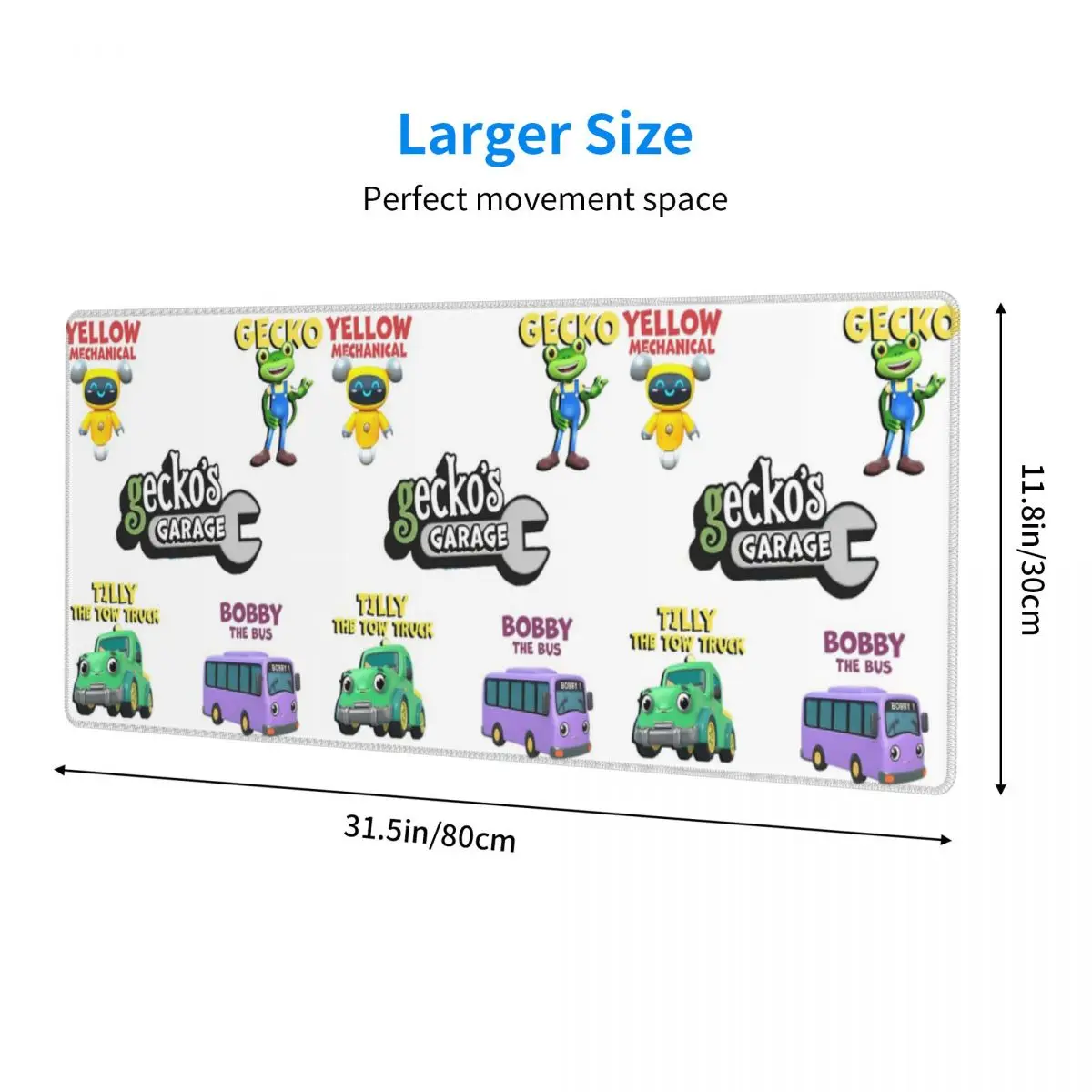 Garage Geckos Pack 5 Gecko Large Mouse Pad Computer Keyboard Mouse Mat Gaming PC Laptop Desk Mat Office Accessories Table Mats