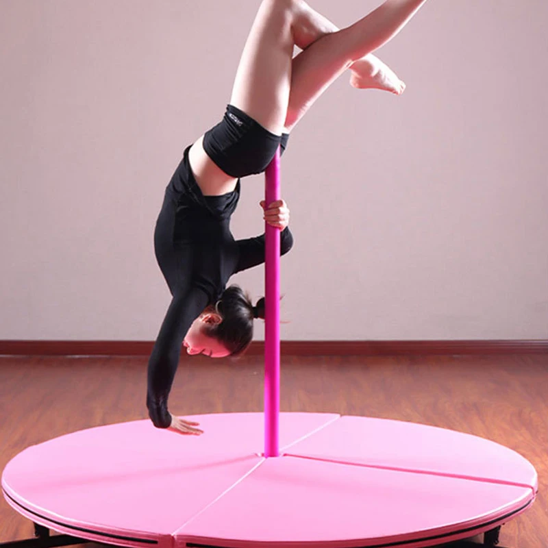 الجملة المخصصة المحمولة اللياقة البدنية طوي تحطم حصيرة معدات الرقص القطب السلامة #1