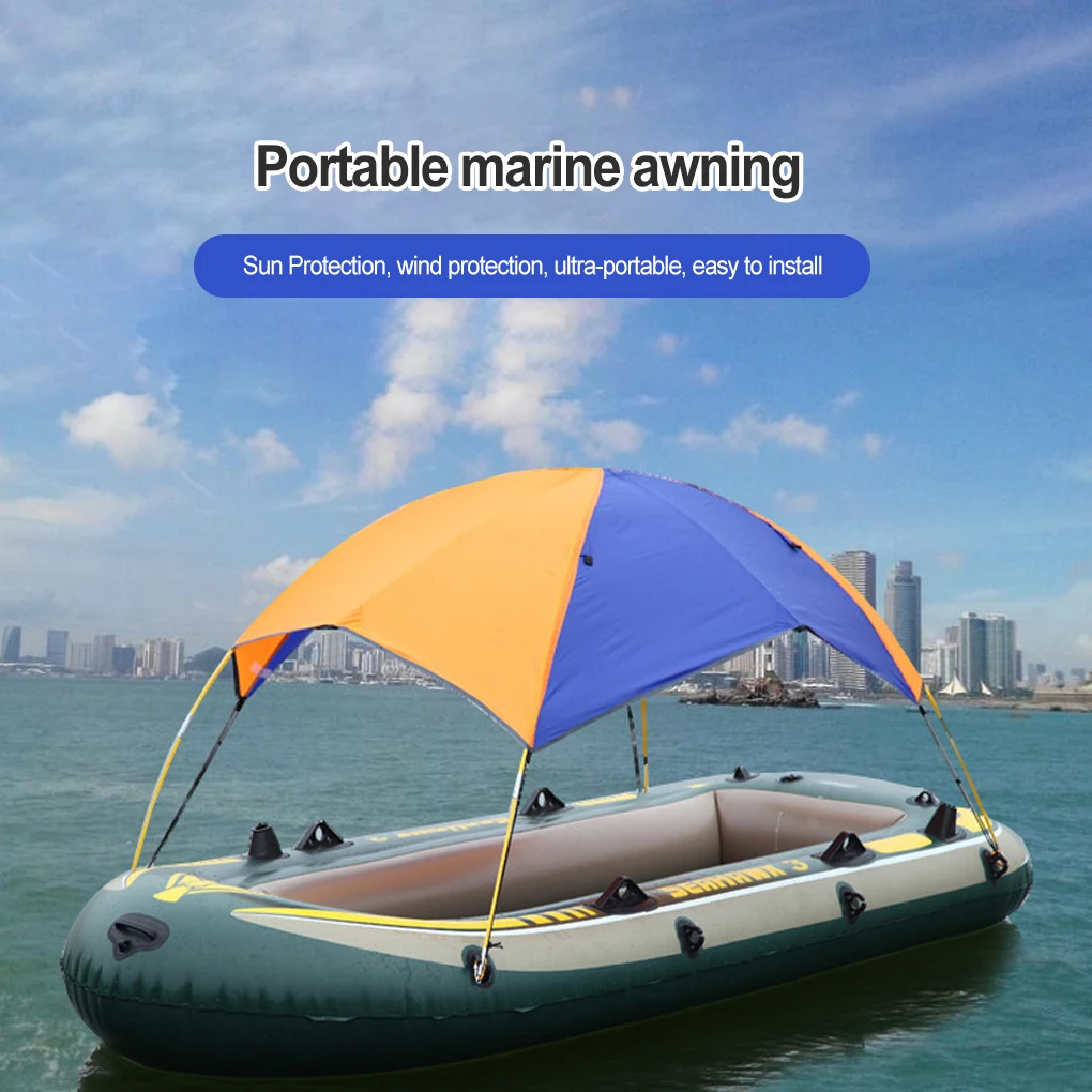 

Foldable Portable Kayak Canopy Sunscreen Awning Sunshade Wear-resistant Tent Inflatable Boat Accessories Fishing Beach