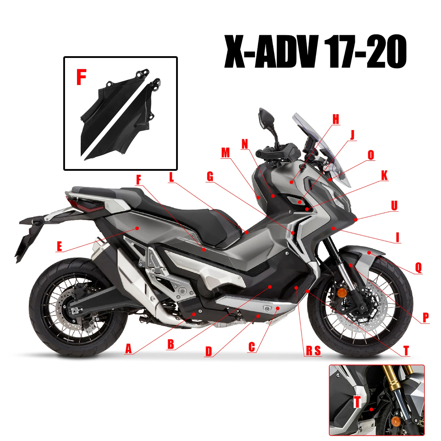 

Для Honda XADV 750 2017 2020 2018 Φ 2019 средняя рамка для драйвера боковая крышка