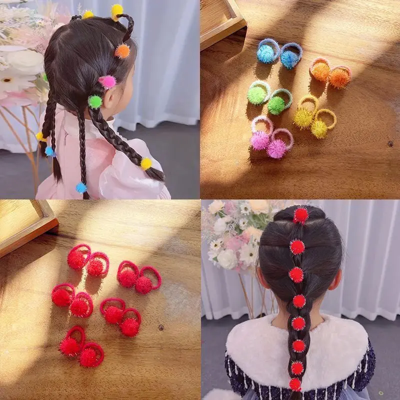 

10PCS New Lovely Soft Rose Girls Elastic Hair Bands Hair Accessories Children Hair Ties Baby Headwear