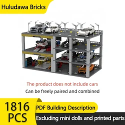 City Model MOC Building Bricks Speed Champion Premium Parking Lot Modular Technology Gifts Holiday Assemble Children Toys Suit