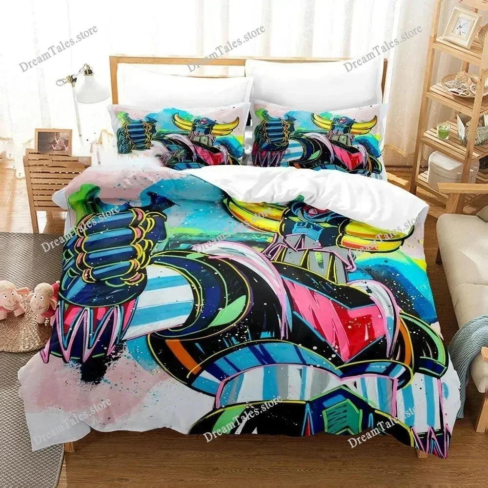 Goldorak Grendizer Bedding Set Duvet Cover Bedroom Comforter Covers Single Twin King Size Quilt Cover Home Textile Luxury Gift