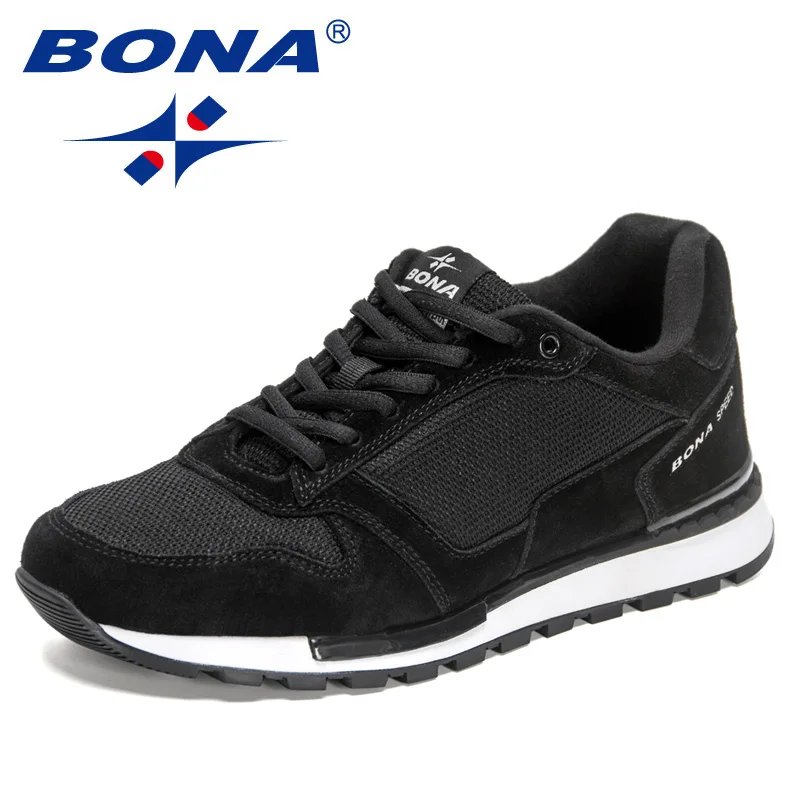 BONA 2022 New Designers Suede Casual Shoes Men Sneakers Outdoor Walking Shoes Man Comfortable Shoes Walking Footwear Mansculino