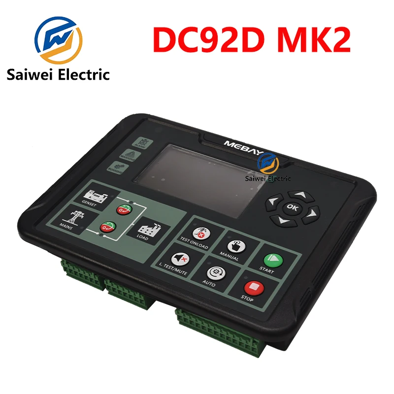 Mebay DC90D DC92D DC90DR DC92DR Generator Controller LCD Display Self-starting Control Board Diesel Genset Spare Parts