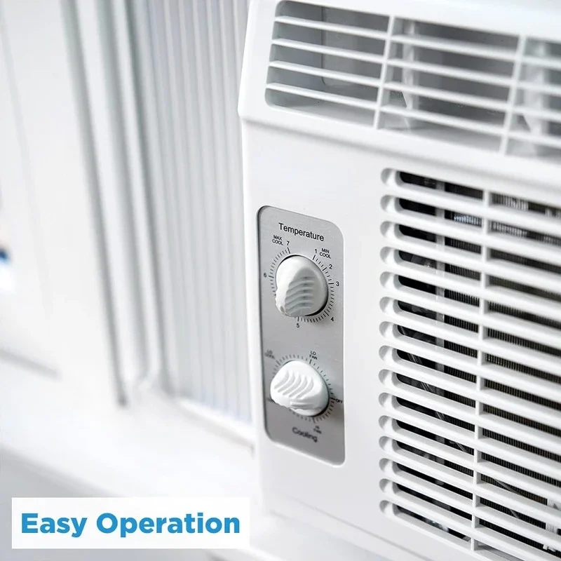 Small Window Air Conditioner - Cool up to 150 Sq. Ft. with Easy-to-Use Mechanical Controls and Reusable