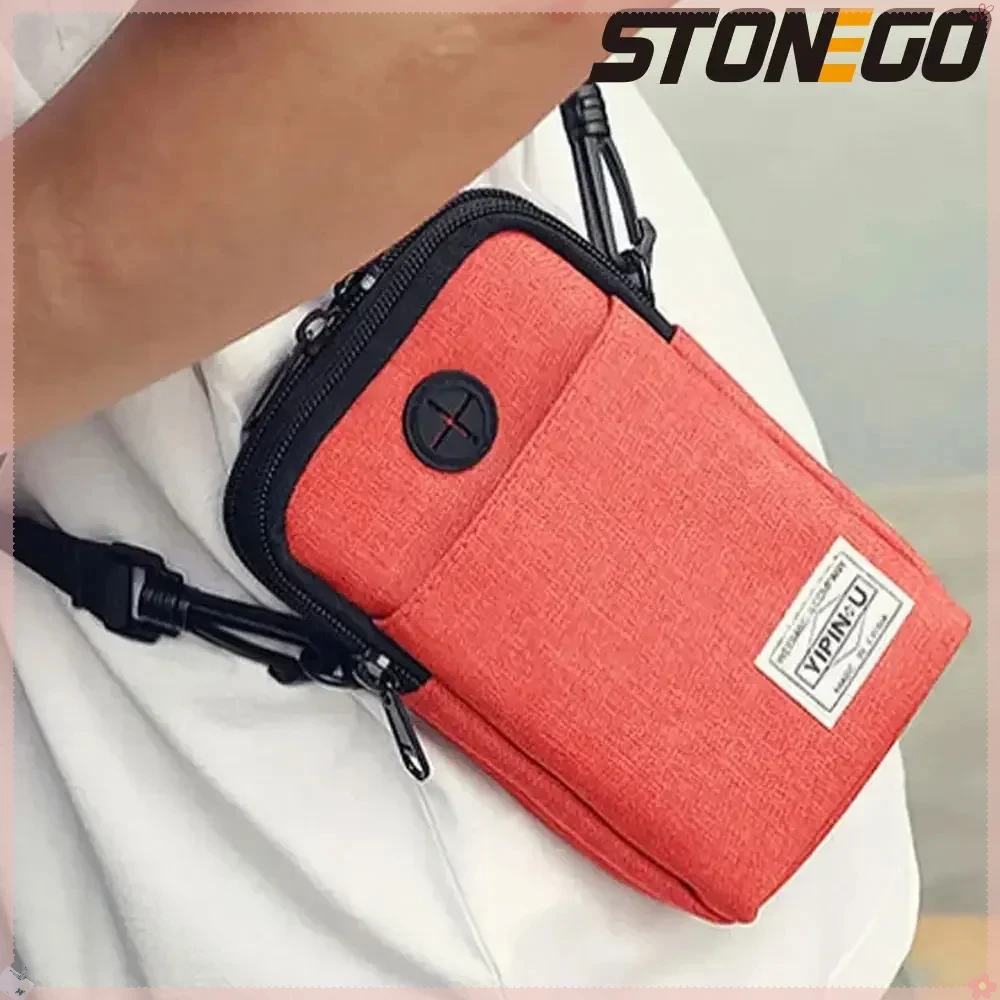 Men's High-Quality Messenger Mini Shoulder Multi-Function Mobile Phone Bag for Outdoor Sports