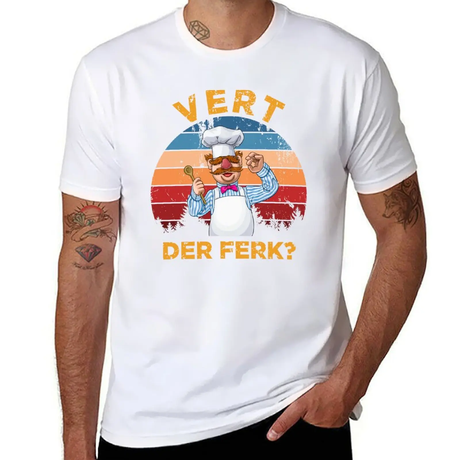 

VINTAGE VERT DER FERK THE SWEDISH CHEF T-Shirt t shirts for man graphic tees man t shirt luxury T-Shirt