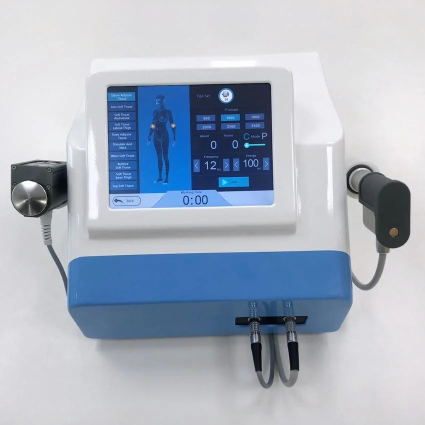 Cenmade hotselling 2 handles shockwave therapy machine with pneumatic electromagnetic 