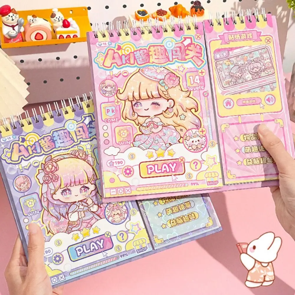 Cartoon 3D Game Levels Stickers Multicolor Stacking and Pasting Stationery Sticker DIY Accessoires Scrapbook