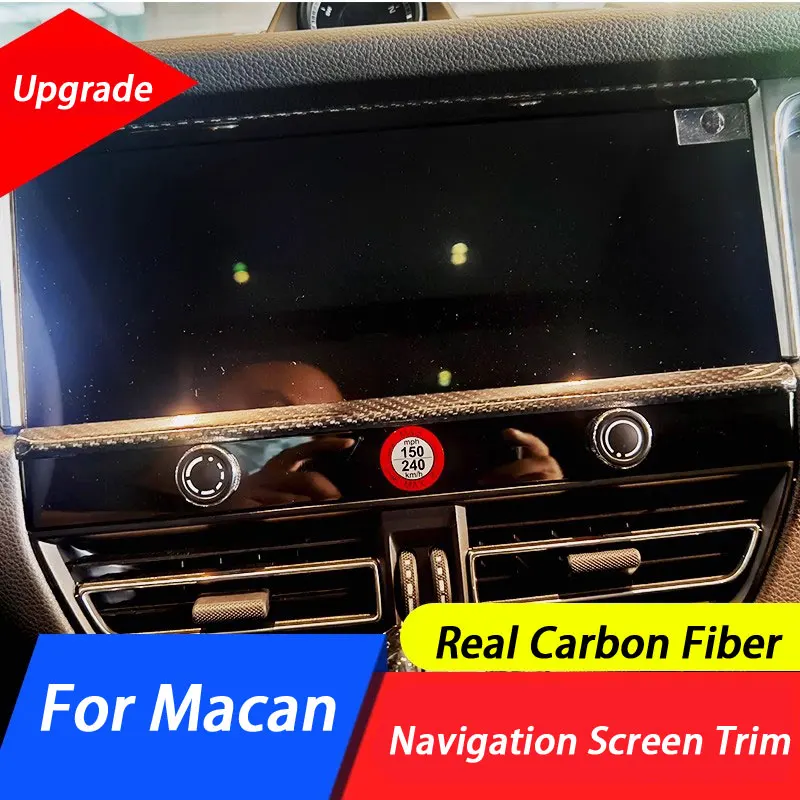 

Внутренняя навигационная накладка на экран автомобиля, навигационная рамка, декоративная наклейка для Porsche Macan 95B 2018 2019 2020 2021-2023