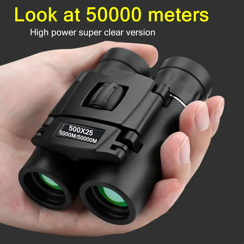 Binoculars 500x25 Telescope High Power Bak4 Prism IPX4 Waterproof High Magnification For Camping Hunting Bird Watching Concert