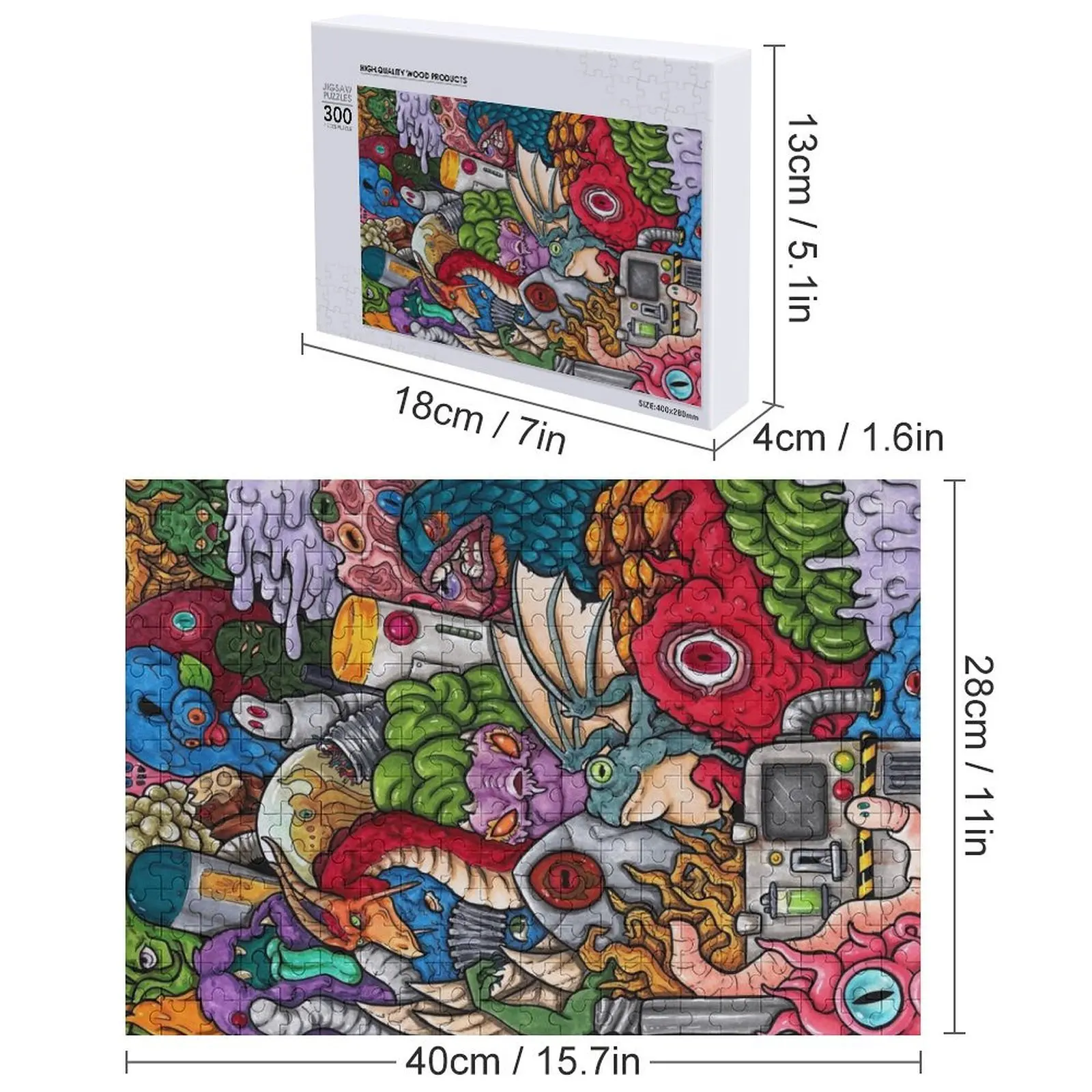 ศิลปะการวาดเส้น - จิ๊กซอว์ปริศนาไม้สำหรับผู้ใหญ่ ปรับแต่งได้