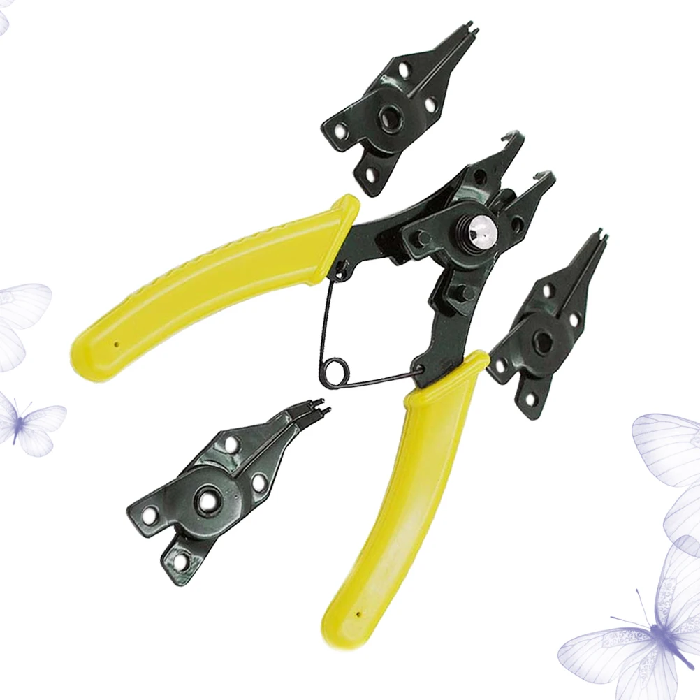 

Tool Retaining Circlip Pliers Internal External Ring Remover 10 15mm Clamp Heads Long Service Life Corrosion