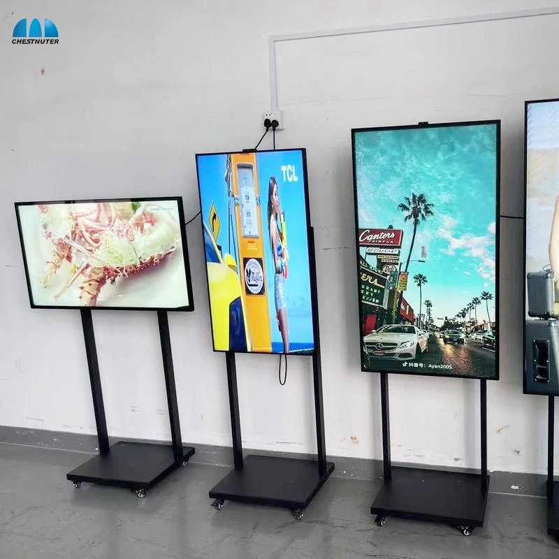 32 Inch 1000nits High Brightness Hanging Shop Advertising Display Window Facing LCD Digital Signage And Displays