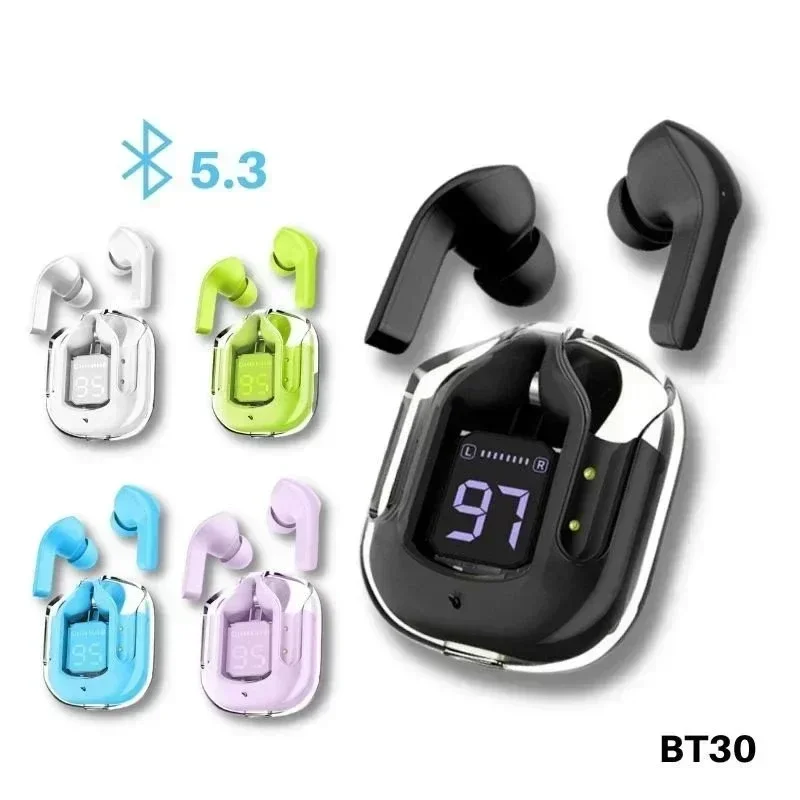 T2 Wireless Mini Earbuds LED Power Digital Display TWS Headset Stereo Sound Bluetooth-compatible 5.3 for IPone Xiaomi Huawei