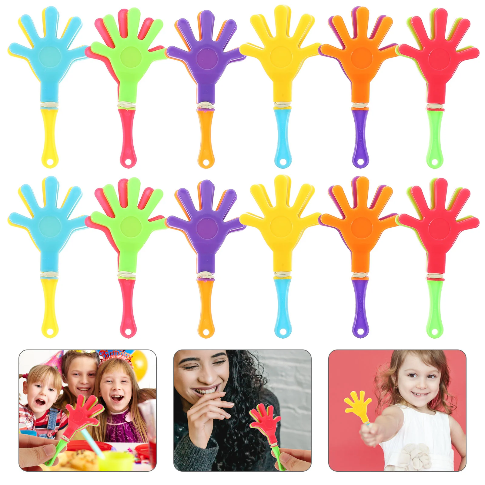 50 Pcs Clapper Little Hand Party Props Mini Football Cheering Props Favors Puzzle