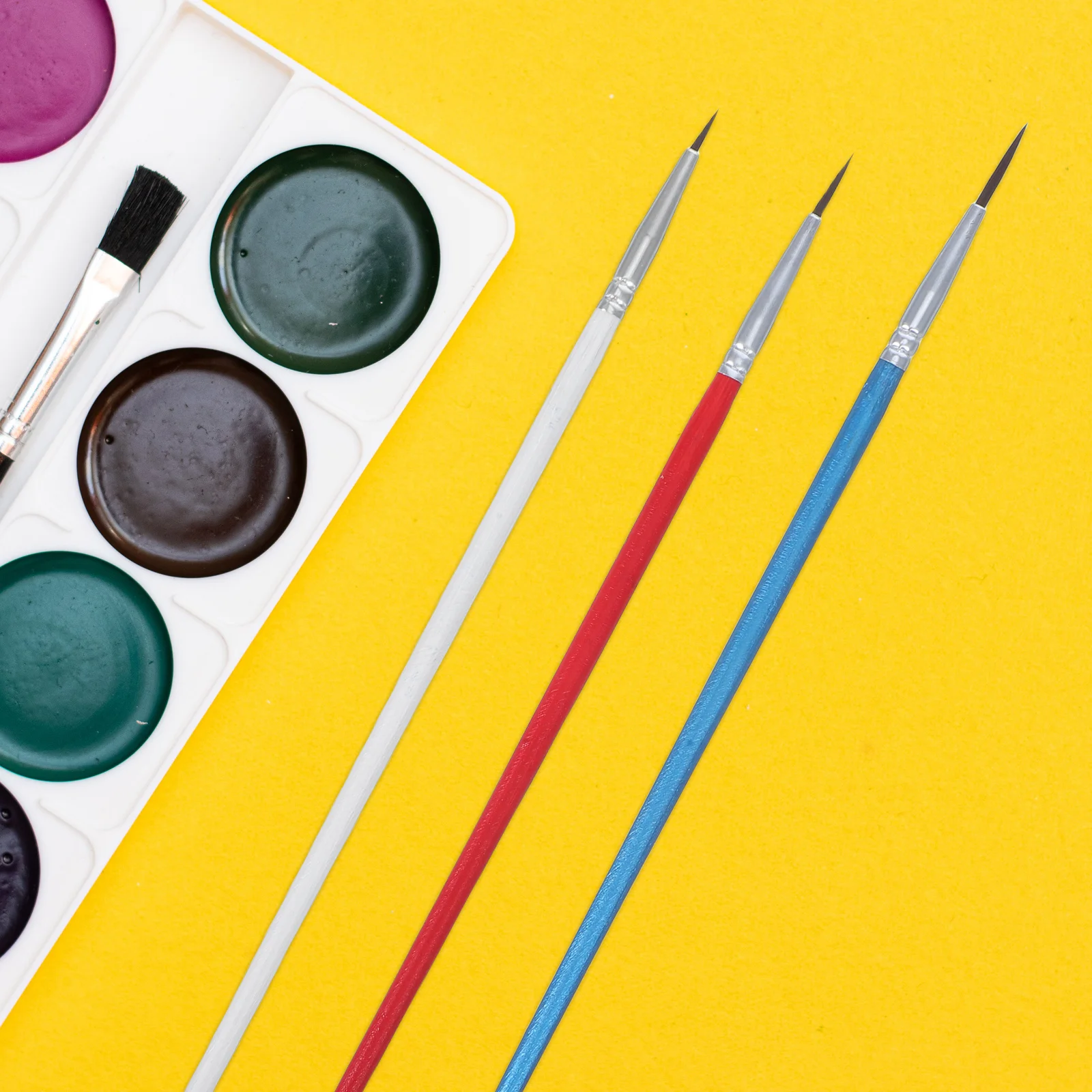 30Pcs Nylon Liner Brushes Professional Fine Tip Watercolor Paint Brush Set Detail Painting Miniature Craft Artist Supplies