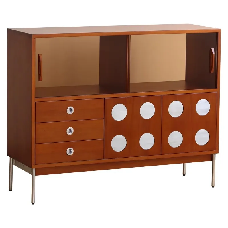 

Retro living room storage storage cabinet household small apartment light luxury wine cabinet