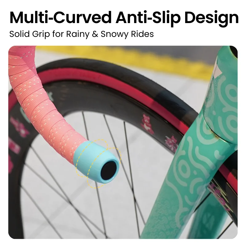 Bike Handlebar End Plugs Cover Silicone Road Bicycle Handlebar End Cap Handle Bar Cover Multi-color Cycling Handle Accessories