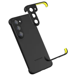 Built-in Camera Lens Protector Frameless Silicone Bumper Case for Samsung Galaxy S23 S24 Plus S22 Ultra S24+ Shockproof Cover