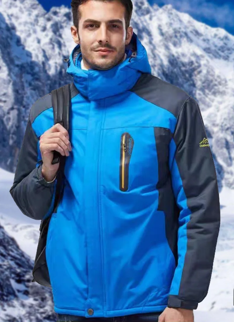 

New winter large size plus fleece hardshell outdoor winterproof cotton-padded waterproof mountaineering clothing