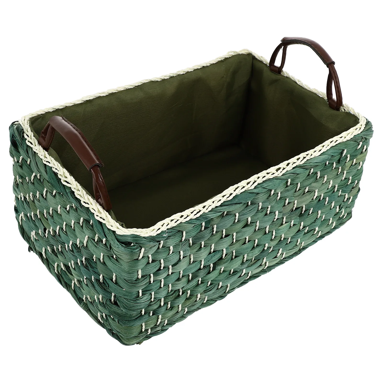 Cesta de hierba tejida, recipiente de almacenamiento tejido a mano con salvado de maíz natural, soporte para frutas, verduras y flores, decoración del hogar, 1 ud.
