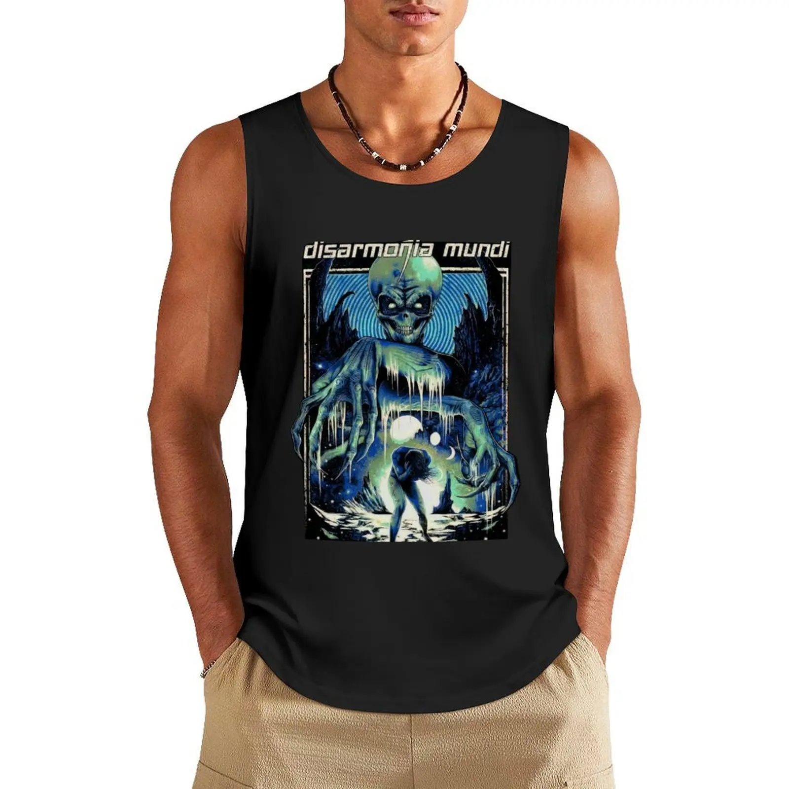 

Disarmonia Mundi Cold Inferno Tank Top muscular man gym training accessories Male clothes Vest for boy