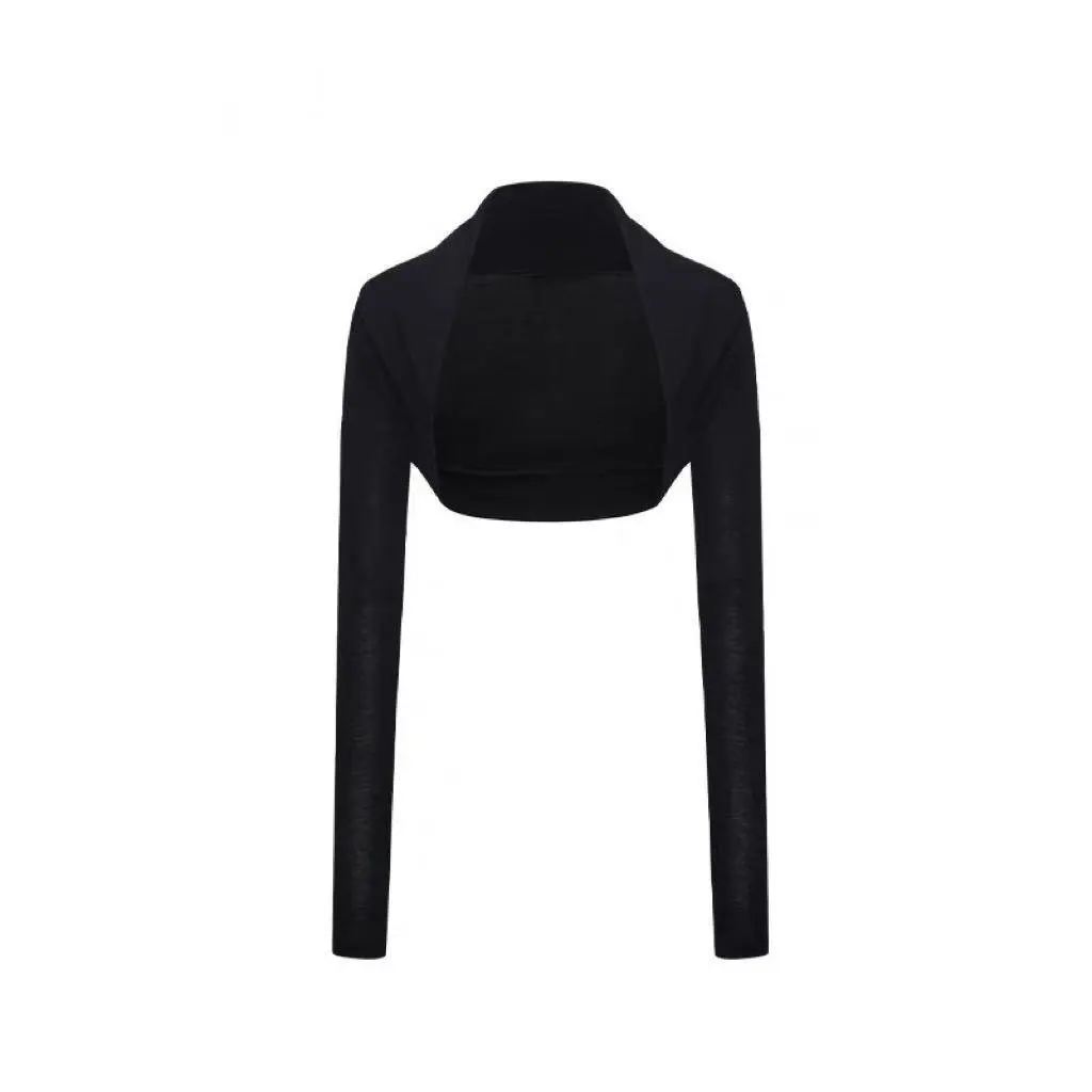 

Correct Edition Actual Shot Walking Tencel Wool Slim Fit Knitted Sleeve Covers Black/Light Blue Women's Jacket Top