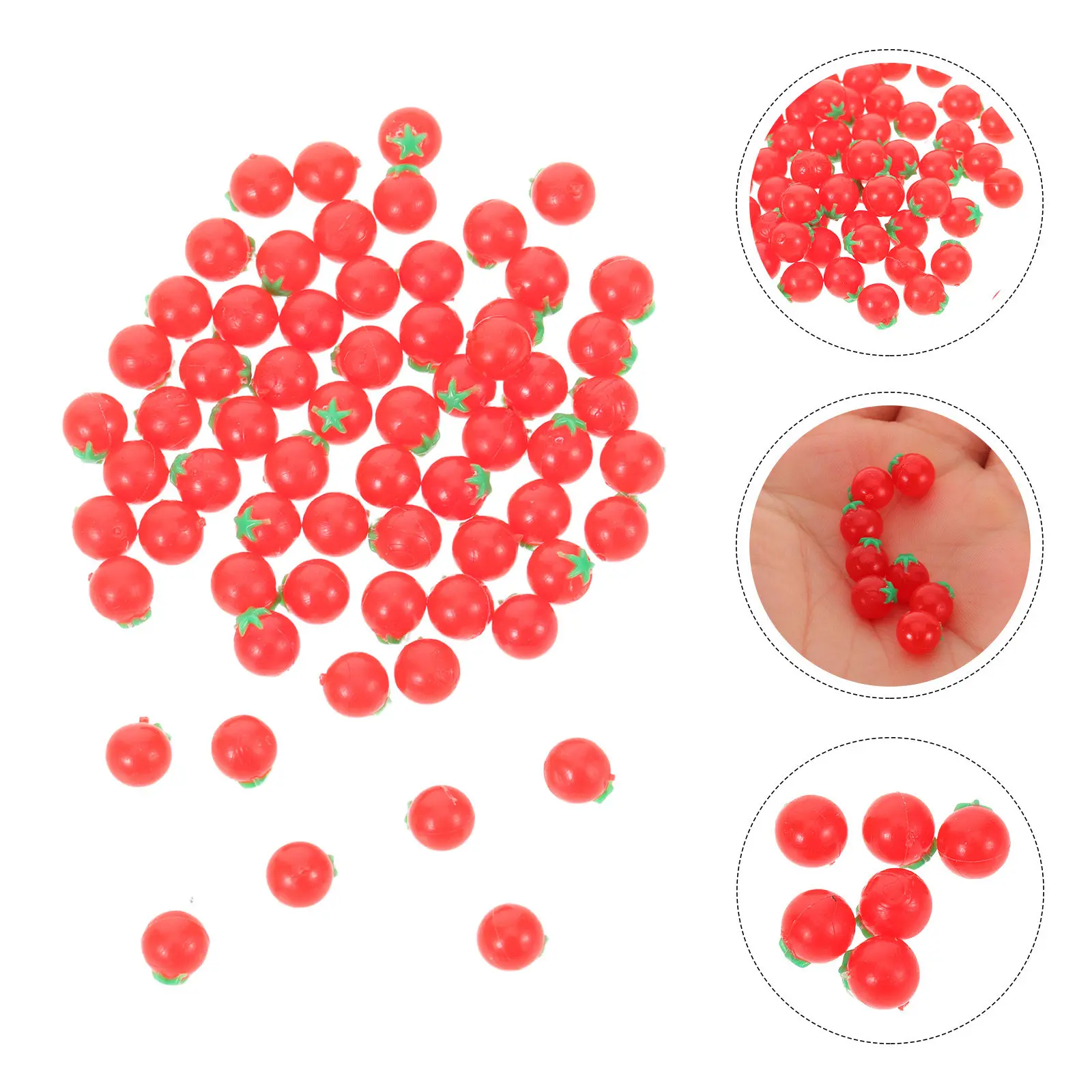

100 шт. реалистичных мини-томатов-имитаций для кукольного домика, развивающий игровой набор для творческих игр, имитация еды