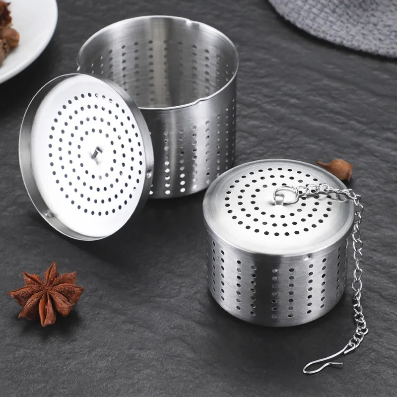 

Tea Strainers 304 Stainless Steel Seasoning Bucket Effectively Tea Leak Hot Pot Marinated Ball Soup Creative Tea Filter Home